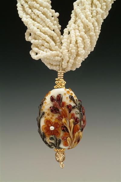 Ivory Floral Pendant