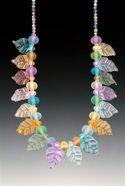 Pastel Leaf Necklace